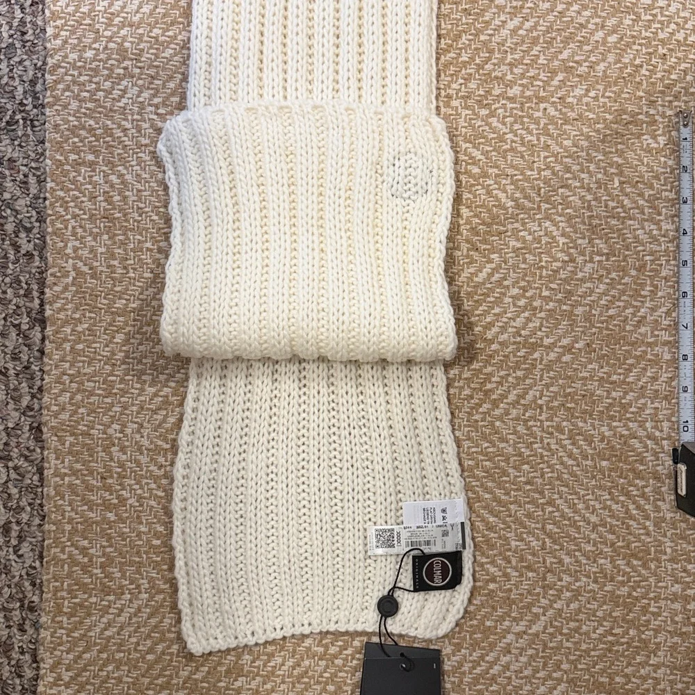 COLMAR Italian Cream Knit Wool-blend Scarf